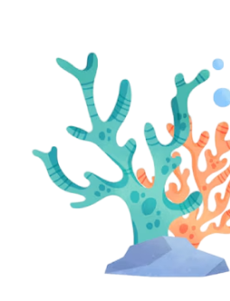 Lakshadweep marine life illustration and coral design