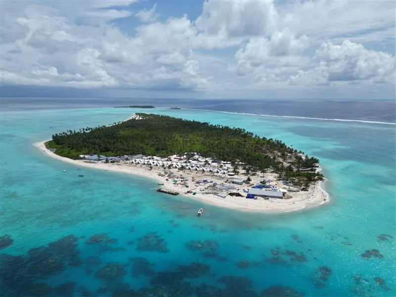 Scenic view of Bangaram Island in Lakshadweep